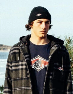 BEAR SURFBOARDS BEANIE BLACK -Ride The Boards bear surfboards berretto beanie black 4