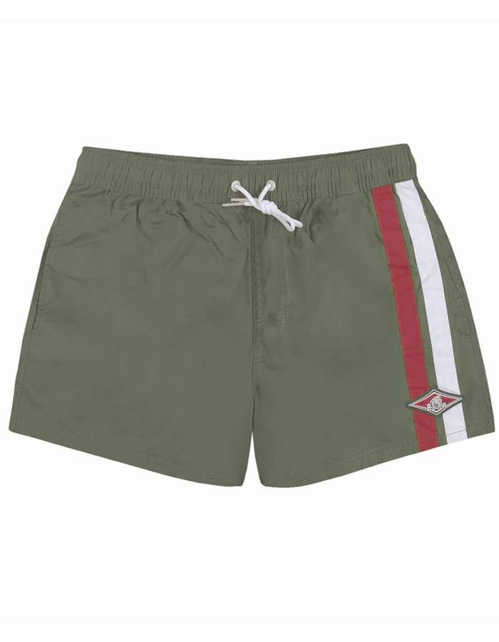 BEAR SURFBOARDS BOARDSHORTS MALIBU VOLLEY STRIPES DEEP LICHEN 2 BEAR SURFBOARDS BOARDSHORTS MALIBU VOLLEY STRIPES DEEP LICHEN - Image 2