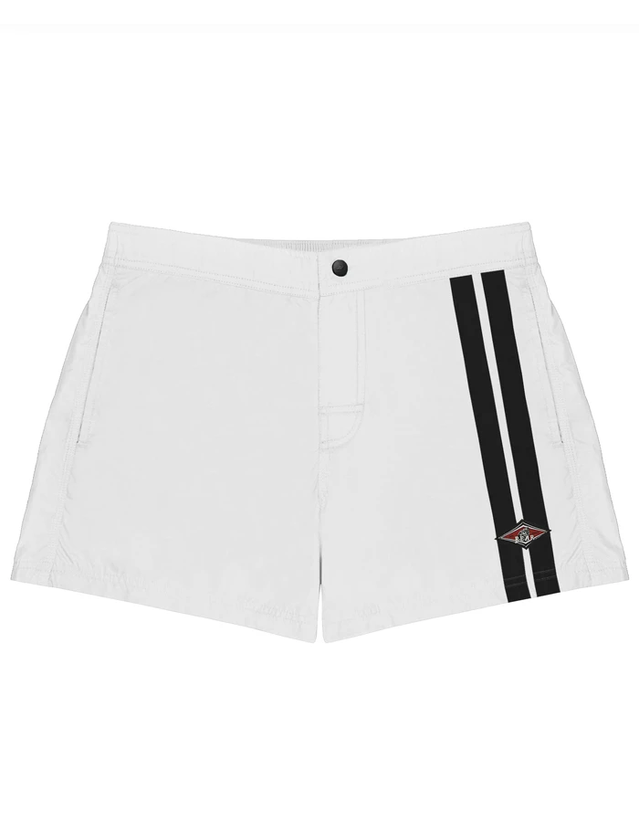 BEAR SURFBOARDS MALIBU BOARDSHORTS WHITE ALYSSUM 1 BEAR SURFBOARDS MALIBU BOARDSHORTS WHITE ALYSSUM