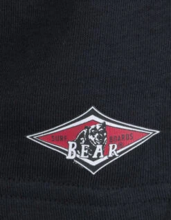 BEAR SURFBOARDS SHORTS PIRATE BLACK -Ride The Boards bear surfboards pantaloni corti in felpa pirate black