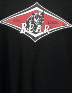 BEAR SURFBOARDS T-SHIRT BLACK -Ride The Boards bear surfboards t shirt logo black 6