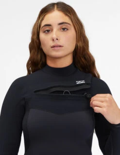 BILLABONG 5/4 FURNACE CHEST ZIP WETSUIT FOR WOMEN -Ride The Boards billabong furnace 4 3 chest zip muta donna 4 1