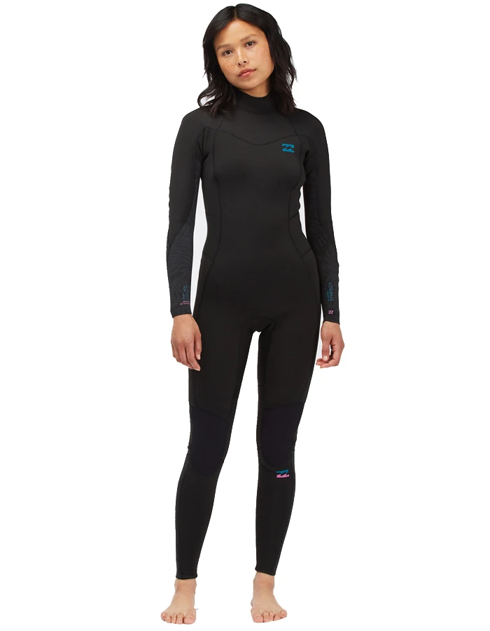 BILLABONG 5/4 SYNERGY BACK ZIP WETSUIT FOR WOMEN 1 BILLABONG 5/4 SYNERGY BACK ZIP WETSUIT FOR WOMEN
