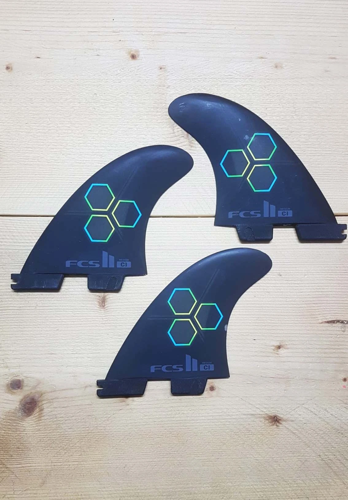 FCS II CHANNEL ISLAND PC TRI FIN SET (SECOND HAND) 1 FCS II CHANNEL ISLAND PC TRI FIN SET (SECOND HAND)