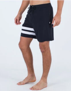 HURLEY BLOCK PARTY BOARDSHORTS 18" BLACK WHITE -Ride The Boards hurley block party boardshorts 18 black white 3