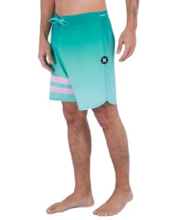HURLEY PHANTOM ECO BLOCK PARTY BOARDSHORTS 18" TROPICAL MIST -Ride The Boards hurley phantom eco block party boardshort 18 tropical mist