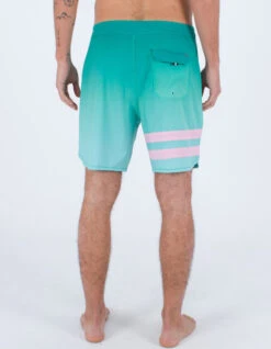 HURLEY PHANTOM ECO BLOCK PARTY BOARDSHORTS 18" TROPICAL MIST -Ride The Boards hurley phantom eco block party boardshort 18 tropical mist 2