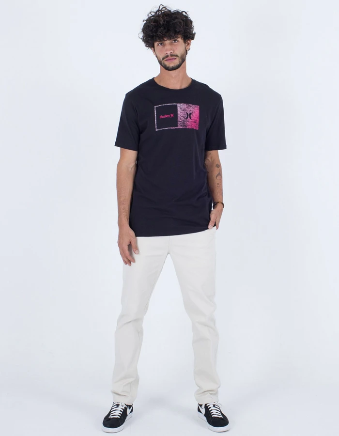 HURLEY EVERYDAY HALFER GRADIENT TEE BLACK 4 HURLEY EVERYDAY HALFER GRADIENT TEE BLACK - Image 4