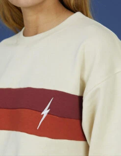 LIGHTNING BOLT BLOCK CREW FLEECE WOMAN -Ride The Boards lightning bolt block crew felpa donna 2