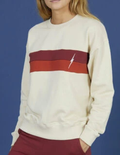 LIGHTNING BOLT BLOCK CREW FLEECE WOMAN -Ride The Boards lightning bolt block crew felpa donna 3