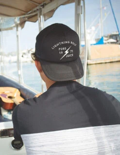 LIGHTNING BOLT A PURE JUICE TRUCKER CAP BLACK -Ride The Boards lightning bolt cappellino a pure juice trucker 2