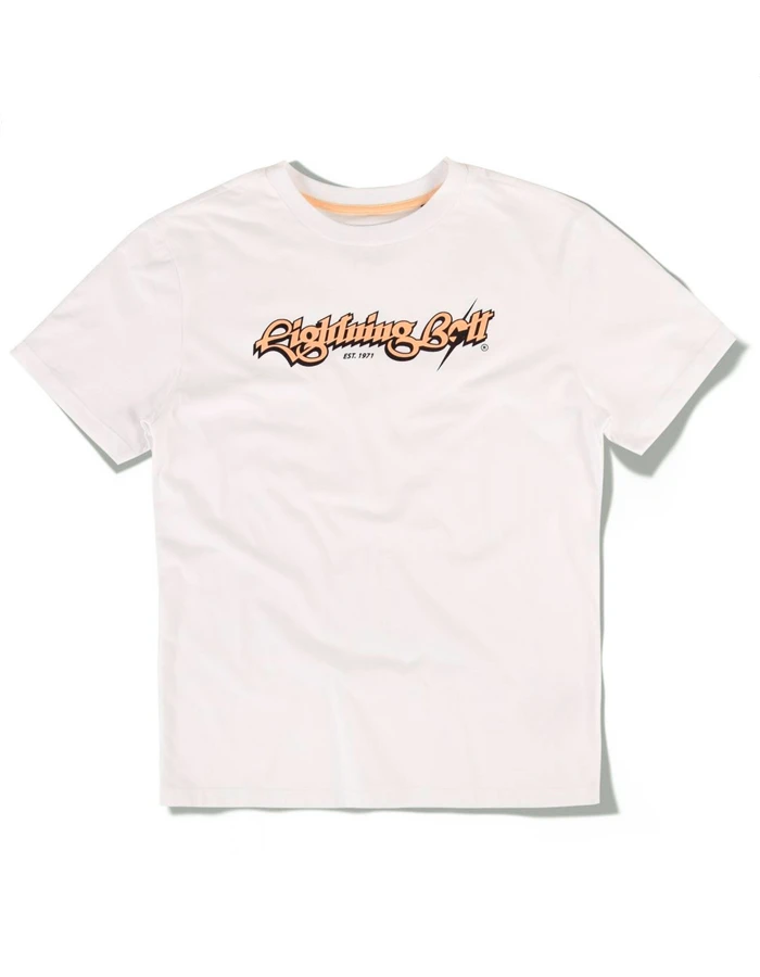 LIGHTNING BOLT STRIPE POCKET T-SHIRT WHITE 1 LIGHTNING BOLT STRIPE POCKET T-SHIRT WHITE
