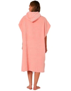 OCEAN & EARTH LADIES HOODED PONCHO PINK -Ride The Boards ocean earth ladies hooded poncho in spugna donna pink 3