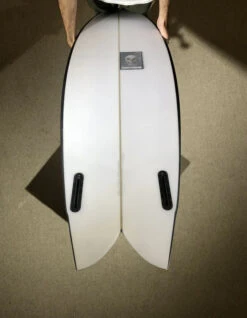 PUKAS 5'10" CHRIS CHRISTENSON PEGASO TWIN FIN BLACK -Ride The Boards pukas chris christenson 5 10 pegaso twin fin black