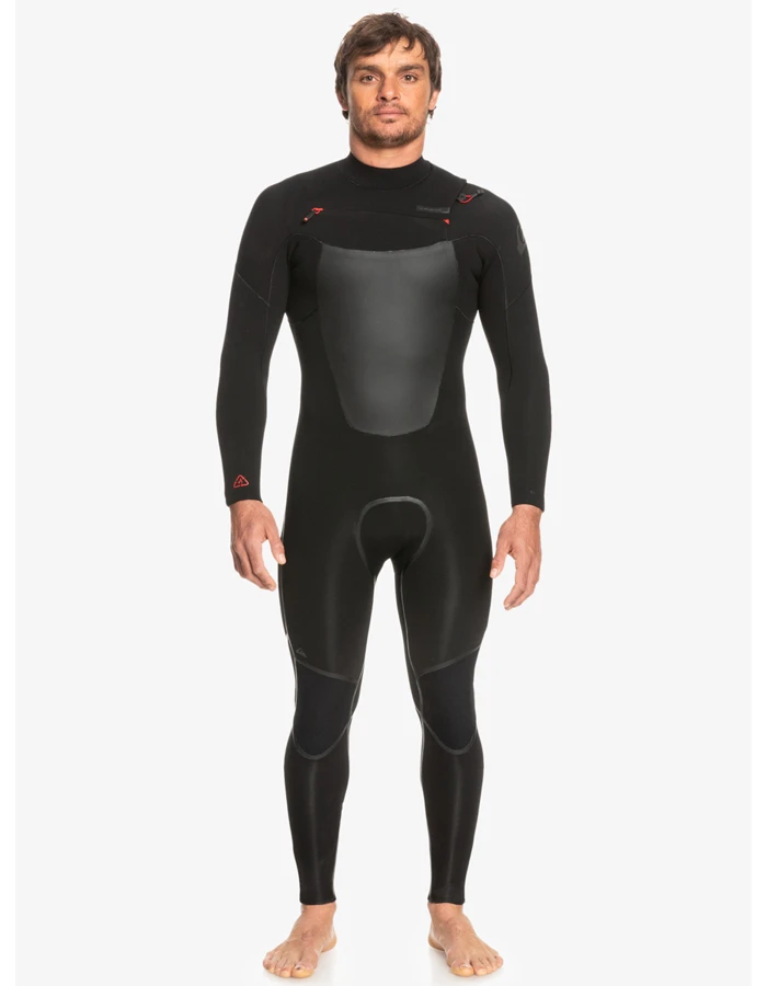 QUIKSILVER 4/3 MARATHON SESSION CHEST ZIP WETSUIT BLACK 1 QUIKSILVER 4/3 MARATHON SESSION CHEST ZIP WETSUIT BLACK