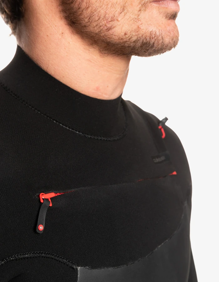 QUIKSILVER 4/3 MARATHON SESSION CHEST ZIP WETSUIT BLACK 8 QUIKSILVER 4/3 MARATHON SESSION CHEST ZIP WETSUIT BLACK - Image 8