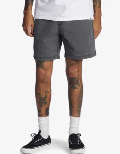 QUIKSILVER TAXER 17" ELASTICATED SHORTS BLACK -Ride The Boards quiksilver bermuda taxer 17 black 2