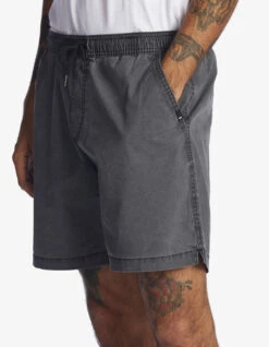 QUIKSILVER TAXER 17" ELASTICATED SHORTS BLACK