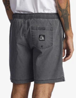 QUIKSILVER TAXER 17" ELASTICATED SHORTS BLACK -Ride The Boards quiksilver bermuda taxer 17 black 5