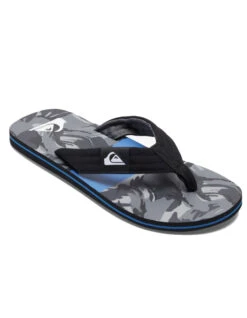 QUIKSILVER MOLOKAI LAYBACK SANDALS BLACK BLUE -Ride The Boards quiksilver infradito molokai layback black blue 2