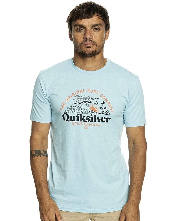 QUIKSILVER SUNSET WAVE T-SHIRT SKY 1 QUIKSILVER SUNSET WAVE T-SHIRT SKY