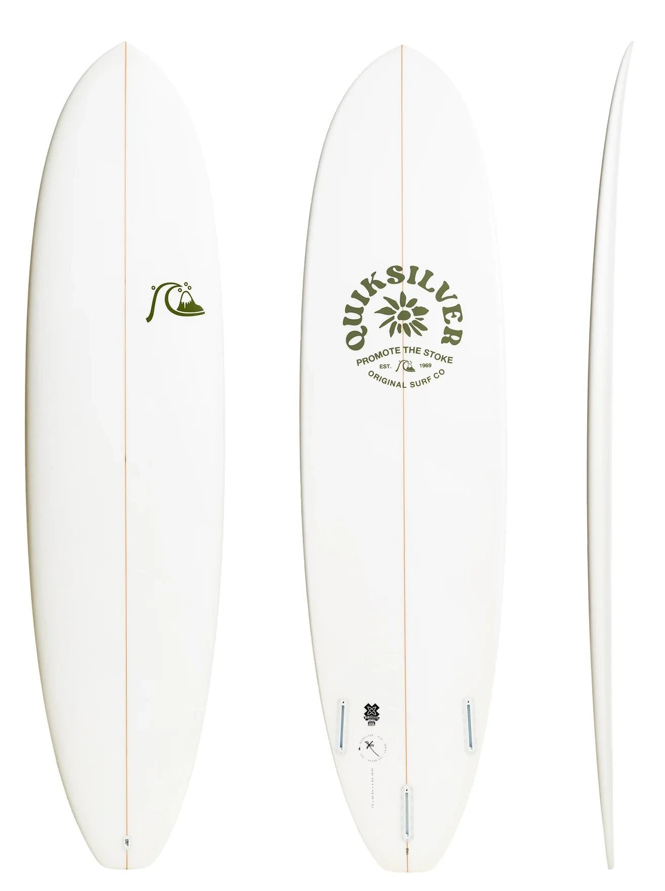 QUIKSILVER THE BREAK FUNBOARD WHITE 7'0" 1 QUIKSILVER THE BREAK FUNBOARD WHITE 7'0"