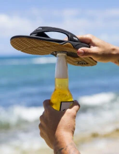 REEF SANDALS FANNING BLACK SILVER -Ride The Boards reef infradito fanning black silver