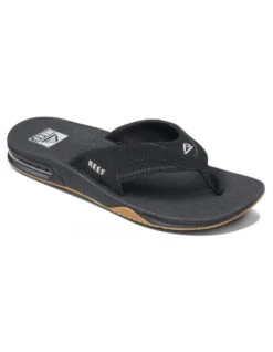 REEF SANDALS FANNING BLACK SILVER -Ride The Boards reef infradito fanning black silver 4