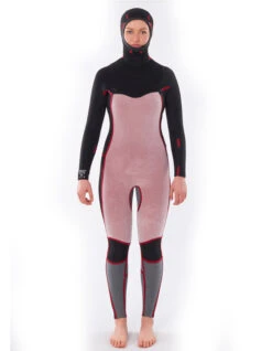 RIP CURL WOMEN DAWN PATROL HOOD 5/4 CHEST ZIP -Ride The Boards rip curl dawn patrol 5 4 hood muta invernale con cappuccio front zip 3