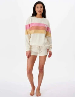 RIP CURL HEAT WAVE FLEECE SHORT OFF WHITE -Ride The Boards rip curl heat wave pantaloncini donna off white 3