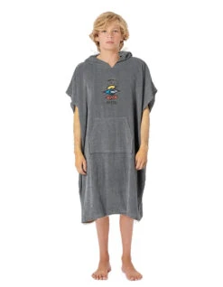 RIP CURL HOODED TOWEL BOYS GREY 8-16 YEARS
