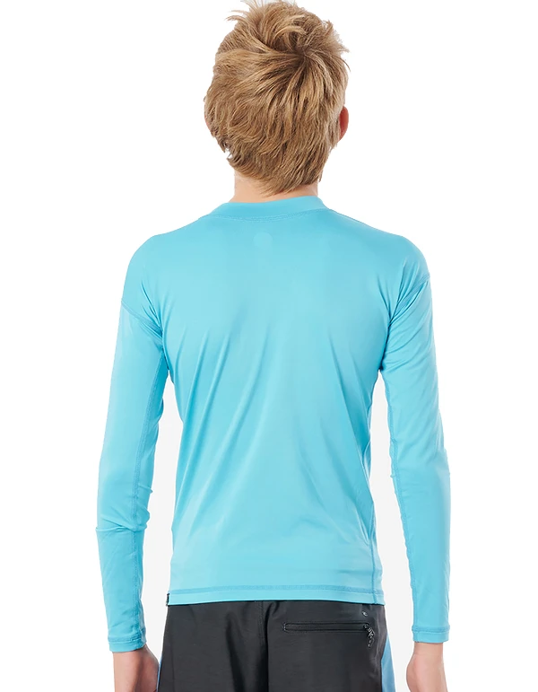 RIP CURL T-SHIRT BOYS CORP LONG SLEEVE UV 50+ BLUE 2 RIP CURL T-SHIRT BOYS CORP LONG SLEEVE UV 50+ BLUE - Image 2