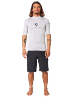 RIP CURL CORPS SHORT SLEEVE UV TEE GREY -Ride The Boards rip curl lycra corps grey 2