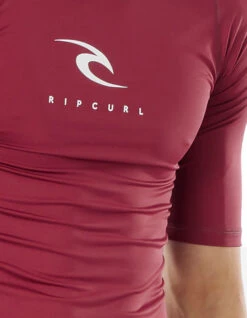RIP CURL CORPS SHORT SLEEVE UV TEE MAROON -Ride The Boards rip curl lycra corps maroon 2