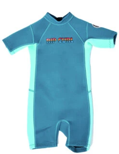 RIP CURL GROMS OMEGA BACK ZIP SPRINGSUIT AQUA