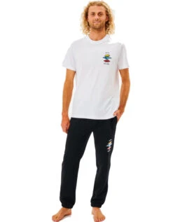 RIP CURL SEARCH ICON LOGO TRACK PANT BLACK -Ride The Boards rip curl pantaloni tuta search icon logo black 1