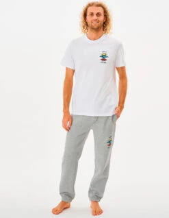 RIP CURL SEARCH LOGO TRACK PANT BLACK 7 RIP CURL SEARCH LOGO TRACK PANT BLACK -Ride The Boards rip curl pantaloni tuta search logo grey marle 1