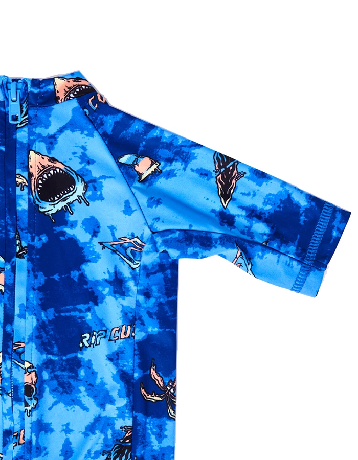 RIP CURL BOYS 0-6 SAVAGES SHORT SLEEVE UV TEE SPRINGSUIT UV50+ 2 RIP CURL BOYS 0-6 SAVAGES SHORT SLEEVE UV TEE SPRINGSUIT UV50+ - Image 2