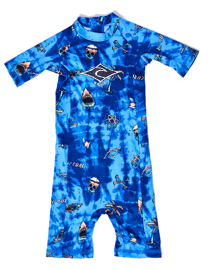 RIP CURL BOYS 0-6 SAVAGES SHORT SLEEVE UV TEE SPRINGSUIT UV50+ 1 RIP CURL BOYS 0-6 SAVAGES SHORT SLEEVE UV TEE SPRINGSUIT UV50+