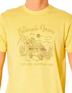 RIP CURL DRIFTER TEE RETRO YELLOW -Ride The Boards rip curl t shirt drifter retro yellow 4