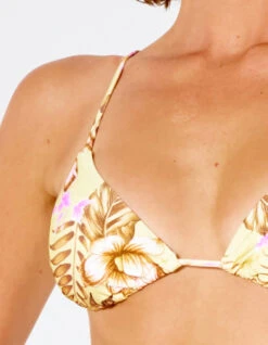 RIP CURL TOP PLAYABELLA SLIDING TRIANGLE LIGHT YELLOW -Ride The Boards rip curl top playabella sliding triangle light yellow 2