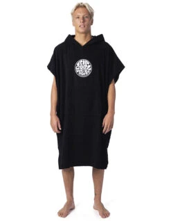 RIP CURL WET AS HOODED PONCHO BLACK
