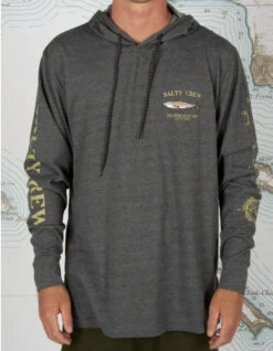 SALTY CREW BRUCE HOOD TECH TEE CHARCOAL 9 SALTY CREW BRUCE HOOD TECH TEE CHARCOAL -Ride The Boards salty crew bruce hood charcoal tech tee charcoal 5
