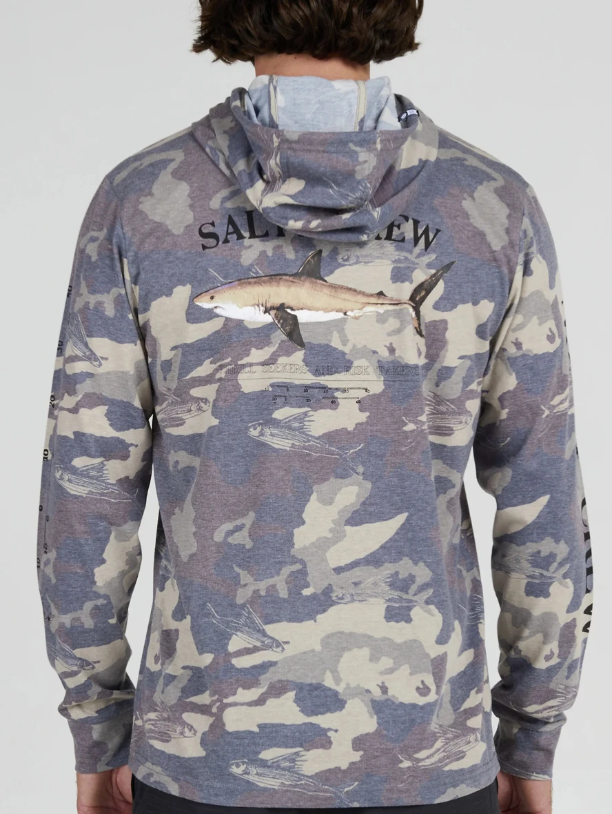 SALTY CREW BRUCE HOOD TECH TEE CAMO 2 SALTY CREW BRUCE HOOD TECH TEE CAMO - Image 2