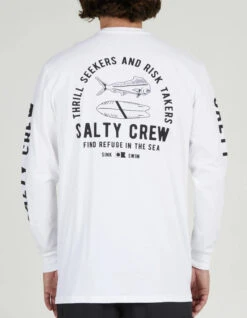 SALTY CREW LATERAL LINE LONG SLEEVE WHITE