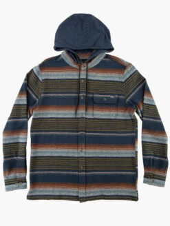 SALTY CREW MAINLAND FLANNEL DARK SLATE 6 SALTY CREW MAINLAND FLANNEL DARK SLATE -Ride The Boards salty crew mainland flannel camicia in flanella con cappuccio 1