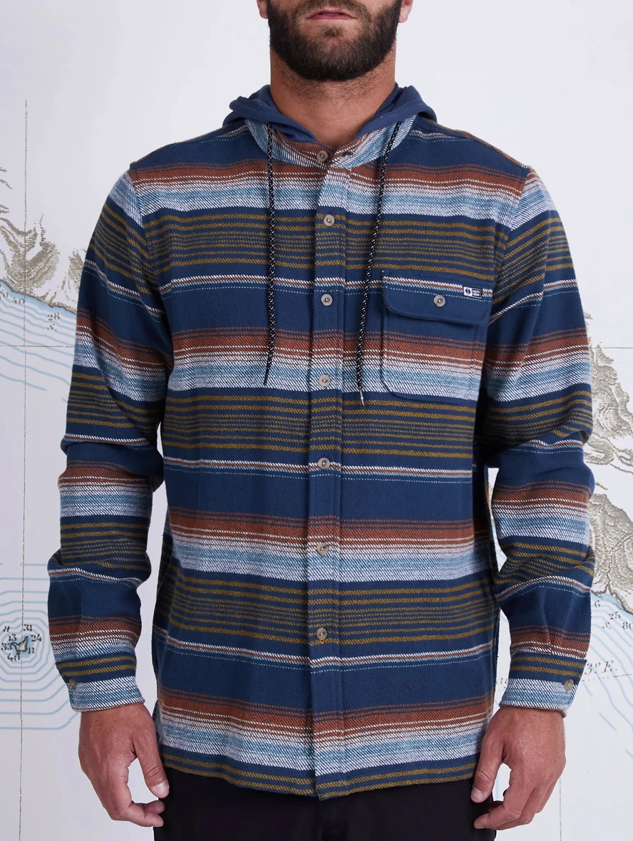 SALTY CREW MAINLAND FLANNEL DARK SLATE 1 SALTY CREW MAINLAND FLANNEL DARK SLATE