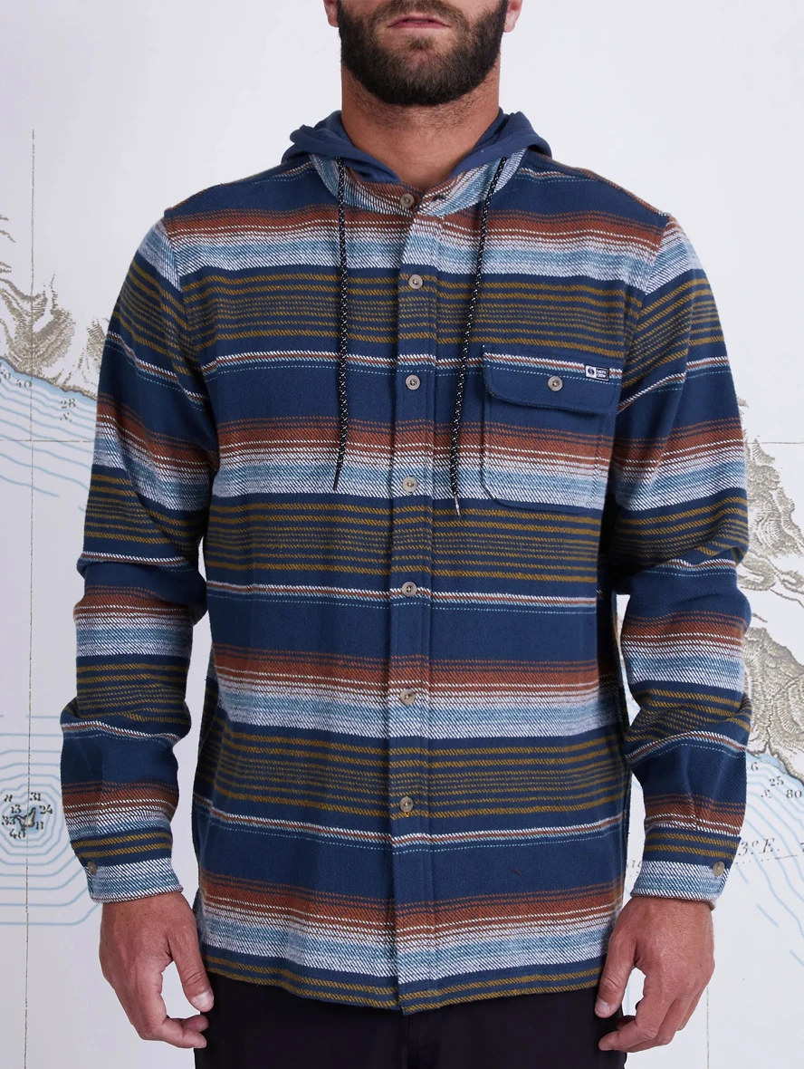 SALTY CREW MAINLAND FLANNEL DARK SLATE 2 SALTY CREW MAINLAND FLANNEL DARK SLATE - Image 2