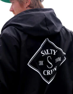SALTY CREW TIPPED SNAP JACKET BLACK -Ride The Boards salty crew tipped snap jacket black 4