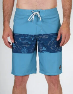 SALTY CREW TOPWATER BOARDSHORTS 21" NAVY AQUA -Ride The Boards salty crew topwater boardshorts 21 navy aqua 1